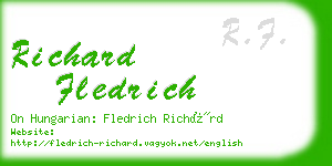 richard fledrich business card